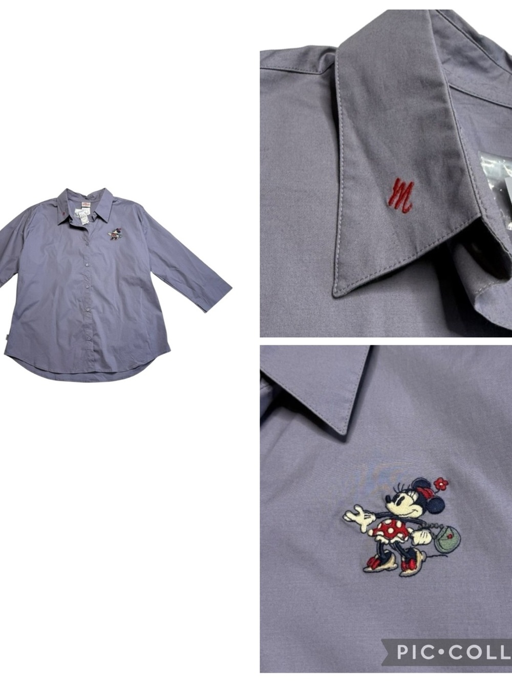 The Disney Store Minnie Mouse Button Down Shirt Disneyland Vacation Women’s XL